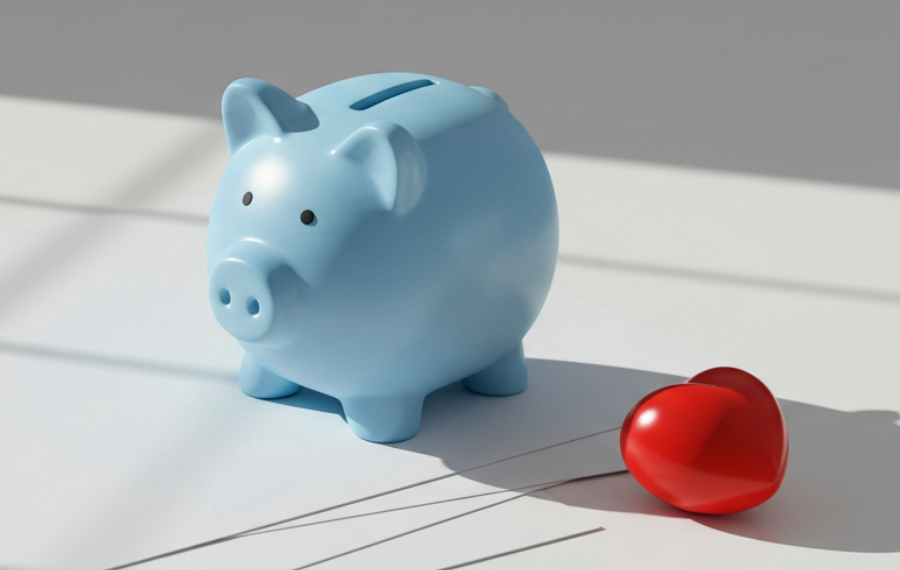 저금통과 하트 오브젝트